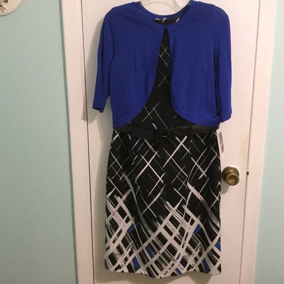 Studio 1 - 2 Piece Black and Blue Dress - Picture 1 of 7